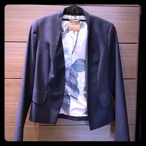 Ted Baker London Navy Blazer with Floral Lining